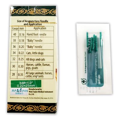 N34x1 Jing Mei Color Handle Needles 100's (N34x1JC)