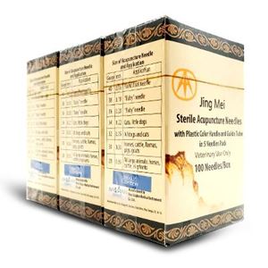 N36x0.5 Jing Mei Color Handle Needle 300's Value Pack (3 Boxes of 100's) (N36x0.5JC3)