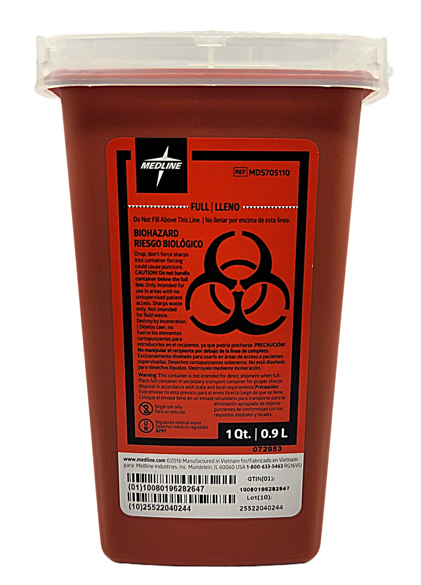 Quart Sharps Container - Red (SC01)